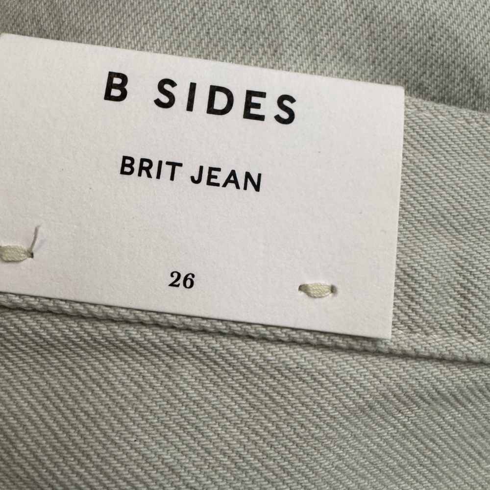 B SIDES Straight Leg Tapered Jeans Size 26 Organic Cotton Made In USA - Picture 14 of 16